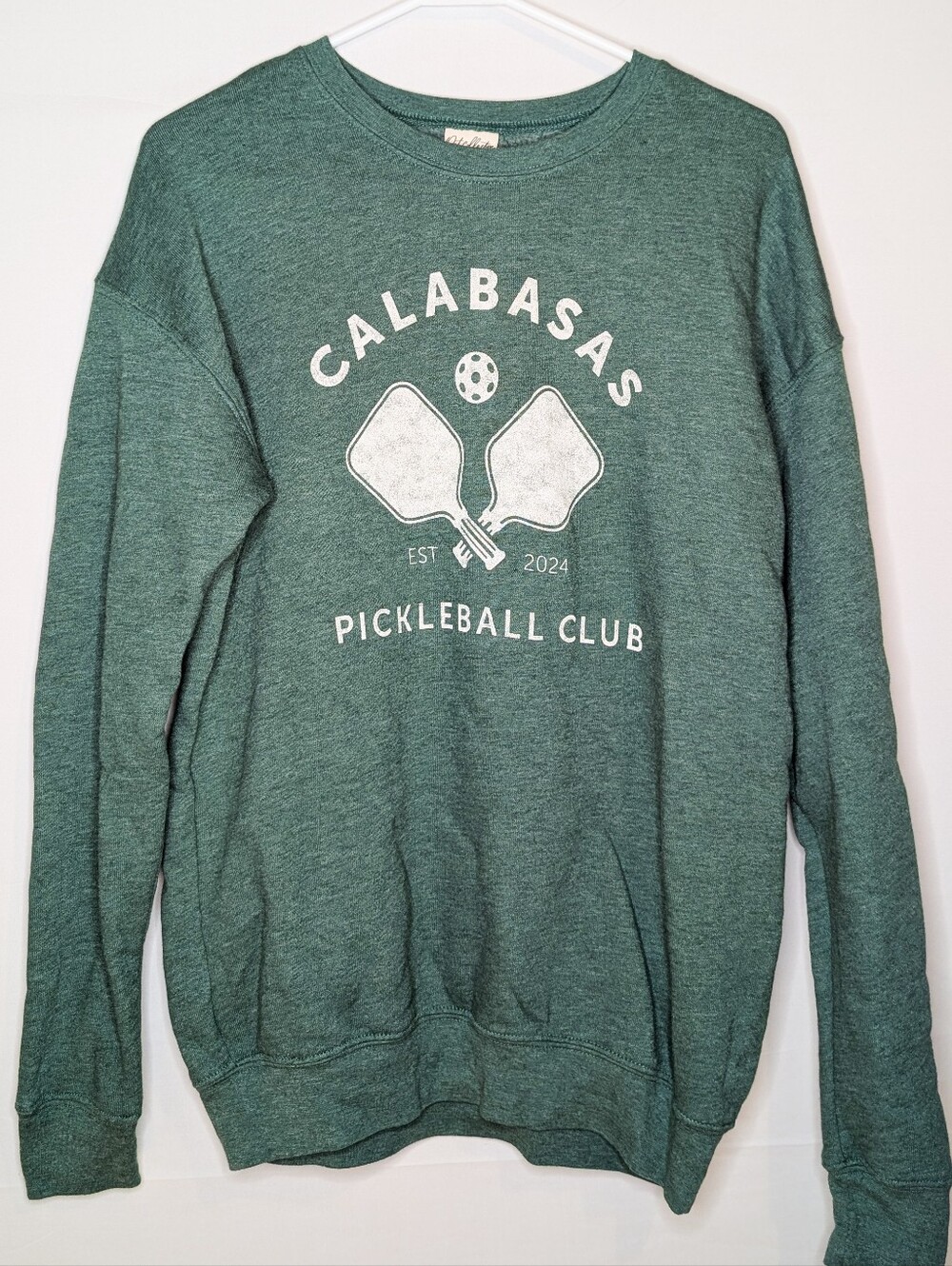 Calabasas Pickleball Club Green Crewneck Sweatshirt